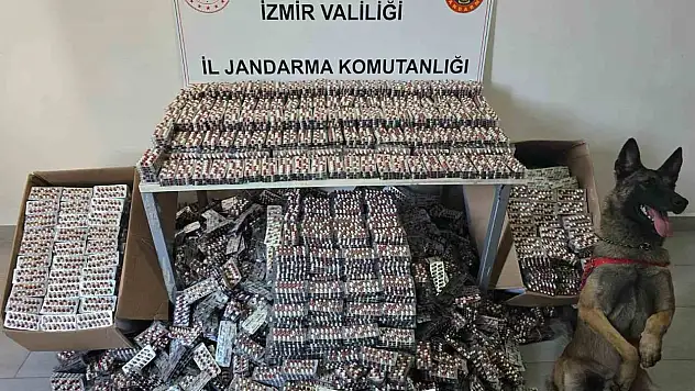 İzmir'de jandarmadan operasyon: 129 bin sentetik hap ele geçirildi