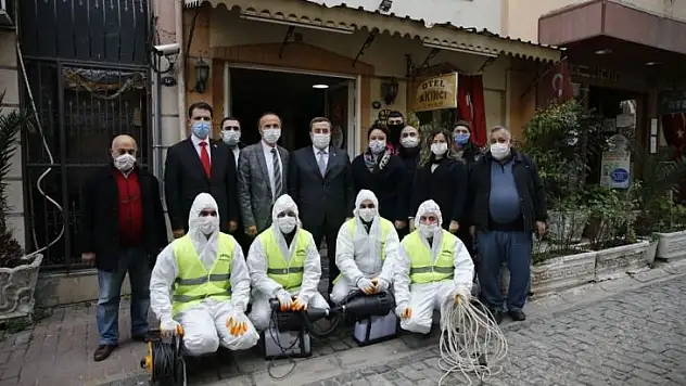Konak Belediyesinden ilçedeki tüm otellere dezenfeksiyon