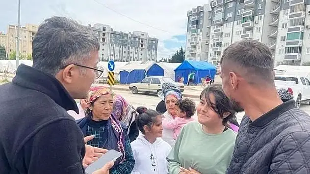 Koordinatör Vali Ali Çelik, depremzedelerin yanında Hatay'daki çalışmaları bizzat denetledi