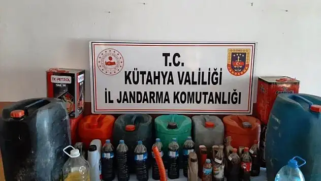 Kütahya'da 226 litre kaçak akaryakıt ele geçirildi