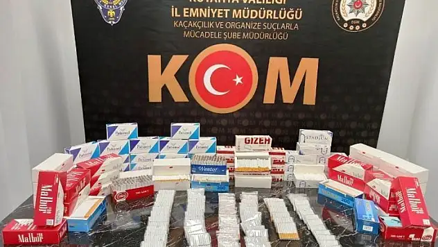 Kütahya'da kaçak sigara operasyonu
