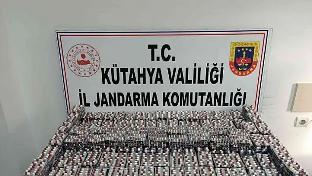 Kütahya'da yolcu otobüsünde binlerce sentetik ecza hap ele geçirildi