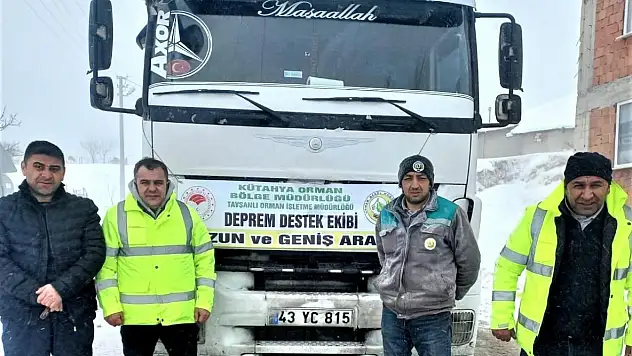 Kütahya OBM deprem bölgesine iş makinesi ve personel gönderdi