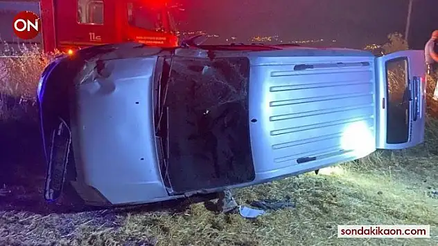 Manisa'da kontrolden çıkan araç takla atıp tarlaya devrildi: 1 ölü