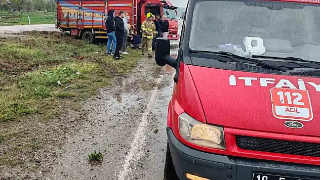 Manyas'ta trafik kazası: 2 yaralı