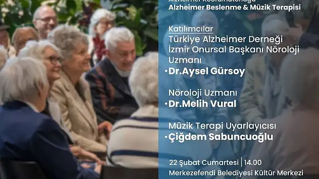 Merkezefendi Belediyesi Alzheimer için beslenme ve müzik terapisi programı düzenleniyor