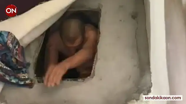 Salona kazdığı çukurun içinde yakalandı