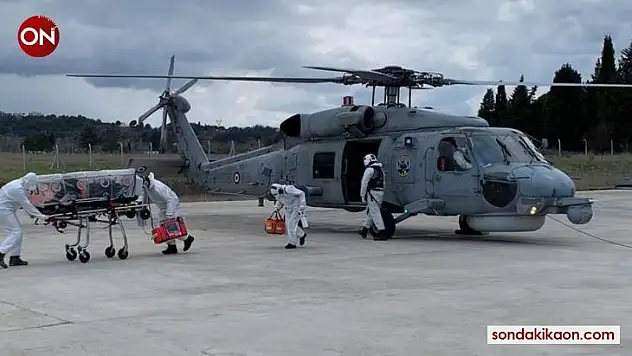 Solunum yetmezliği çeken Covid-19 hastanesi askeri helikopterle taşındı