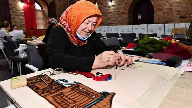 Yıldırımlı kadınlar keçe sanatını yaşatıyor