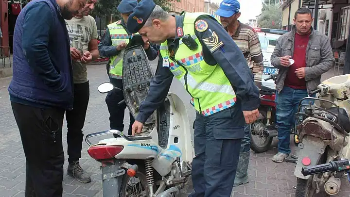 Alaşehir'de motosikletlere yönelik uygulama