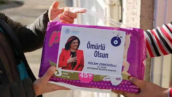 Aydın Büyükşehir Belediyesi'nden bebek ve hasta bezi desteği
