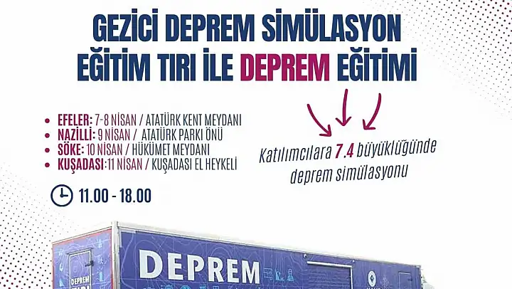 Aydın Büyükşehir Belediyesi'nden deprem simülatörü