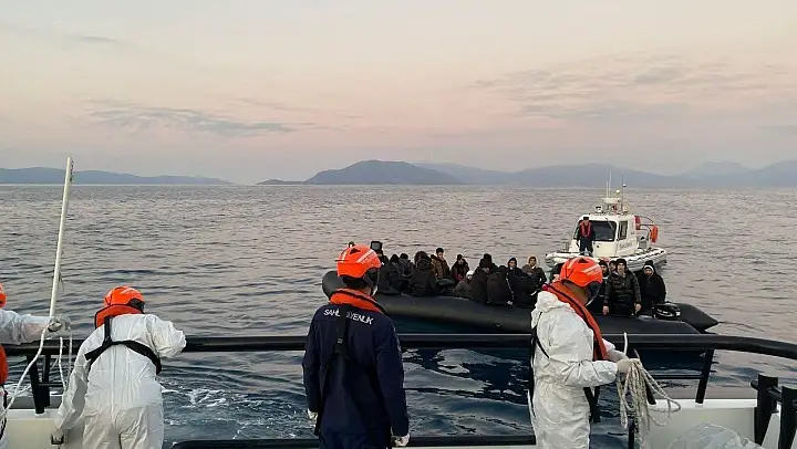 Aydın'da 39 düzensiz göçmen kurtarıldı