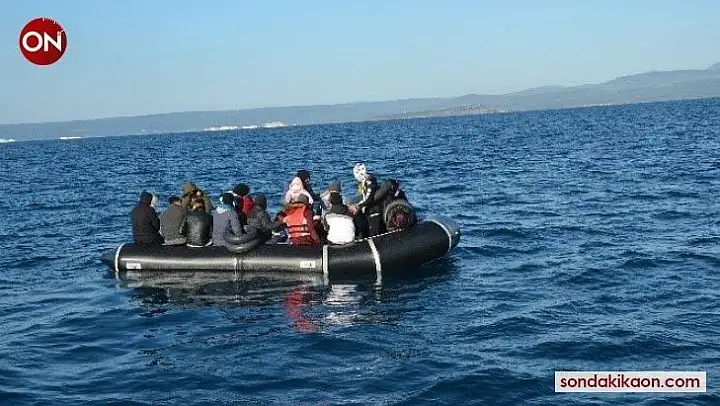 Ayvalık açıklarında 55 düzensiz göçmen kurtarıldı