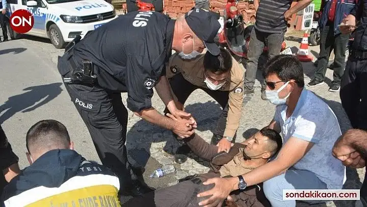 Ayvalık'ta meydana gelen trafik kazasında iki bekçi yaralandı