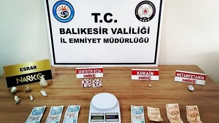 Balıkesir'de 11 uyuşturucu şüphelisinden 1'i tutuklandı