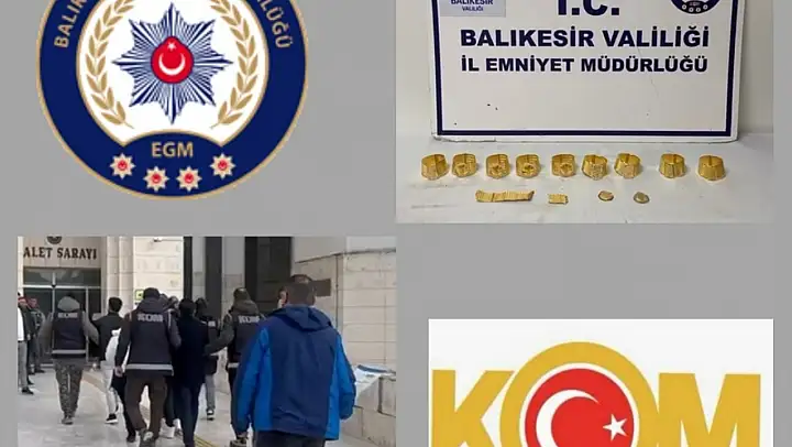 Balıkesir'de kuyumculara sahte altın satmaya çalışan 4 şüpheli suçüstü yakalandı
