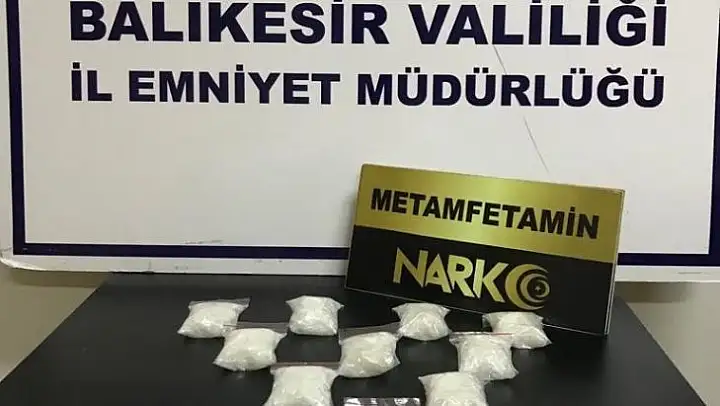 Balıkesir'de polis operasyonunda 256 gram metamfetamin ele geçirildi