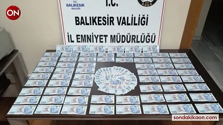 Balıkesir'de sahte para operasyonu