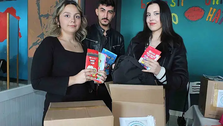 Balıkesir'de Üniversiteliler deprem bölgesindeki öğrenciler için seferber oldu