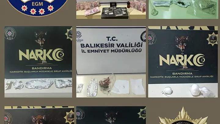 Balıkesir polisi uyuşturucu tacirlerine göz açtırmıyor: 10 gözaltı