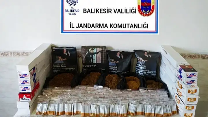 Bandırma ' da kaçak tütün ele geçirildi