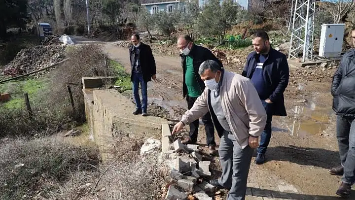 Başkan Akın'dan yağıştan etkilenen mahallelerde inceleme