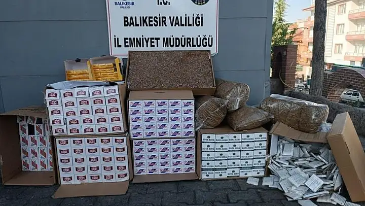 Bigadiç'te polisten kaçak sigara operasyonu