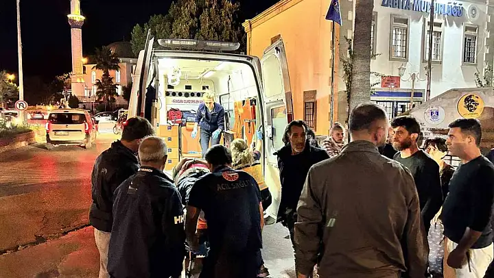 Bodrum'da yolun karşısına geçmek isteyen adama motosiklet çarptı: 2 yaralı