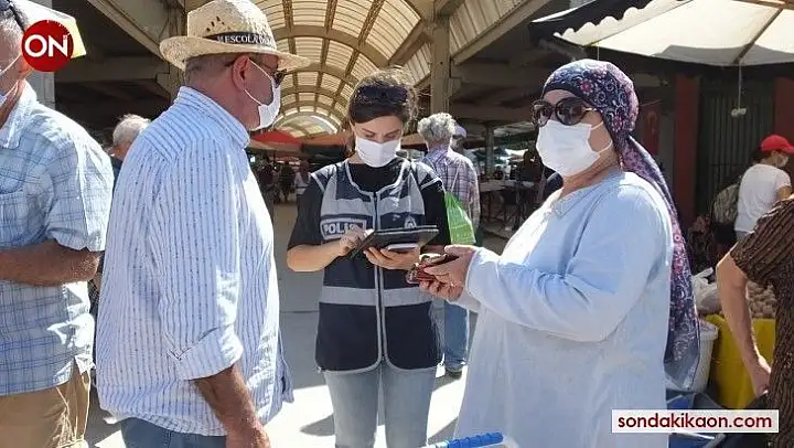 Burhaniye'de Pazar yerinde HES kodu uygulaması