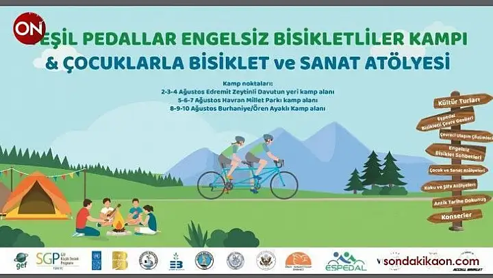 Burhaniye'de Yeşil Pedallar doğa ve sanat ile buluşuyor