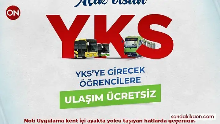 Bursa'da YKS'ye girecek öğrencilere ücretsiz ulaşım
