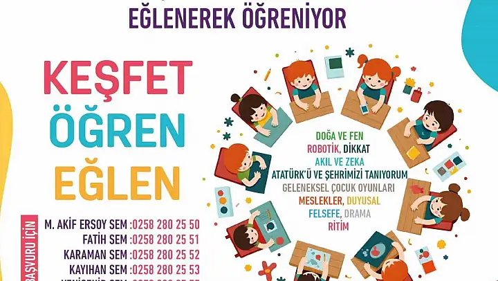 Çocuklara özel atölyeler eğitime başlıyor