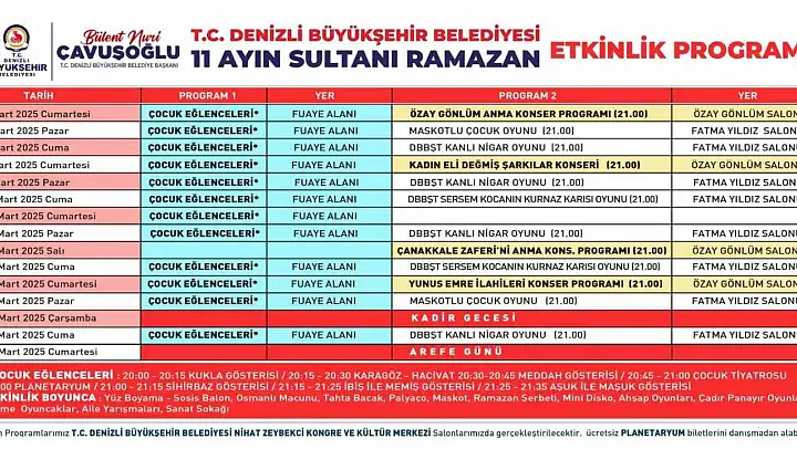 Denizli Büyükşehir, Ramazan geleneklerini yaşatacak