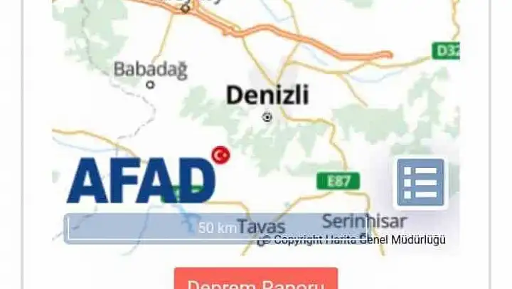 Denizli'de 4.0 şiddetinde deprem meydana geldi