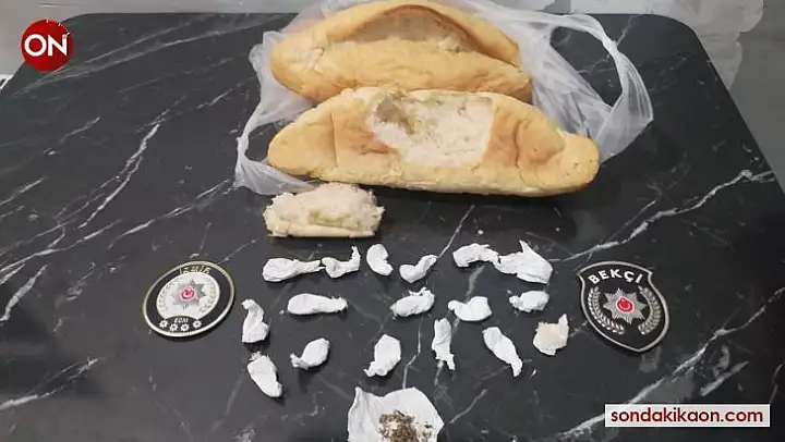 Ekmek arasına saklanmış uyuşturucu madde ele geçirildi