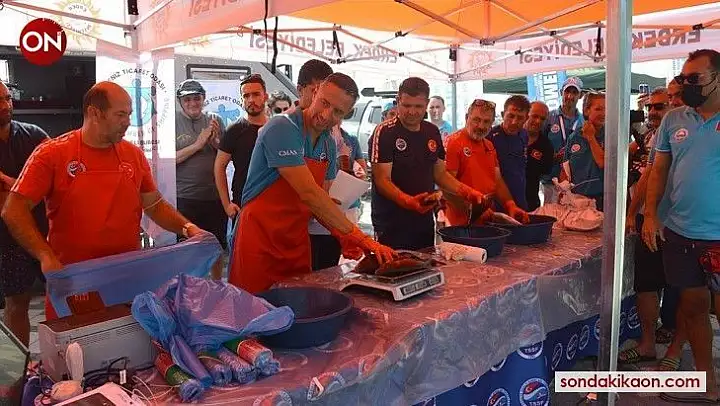 Erdek'te Zıpkınla balık avlama şampiyonası yapıldı
