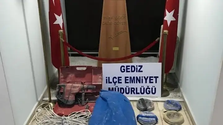 Gediz'de inşaat malzemesi çalan şahıs gözaltına alındı
