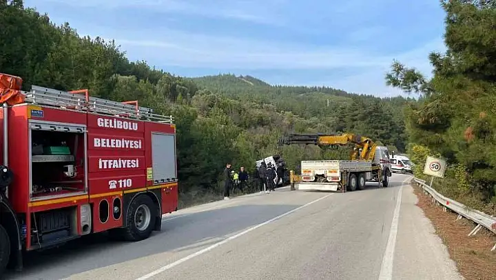 Gelibolu'da trafik kazası: 1 ölü, 1 yaralı
