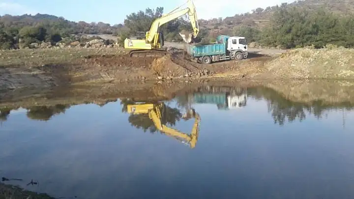 Gökbel'de HİS göletleri temizlendi