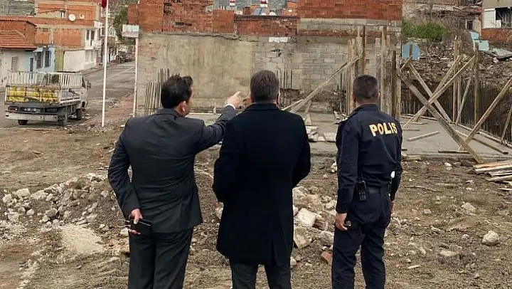 İl Emniyet Müdürü Onar, polis merkezi inşaatını inceledi
