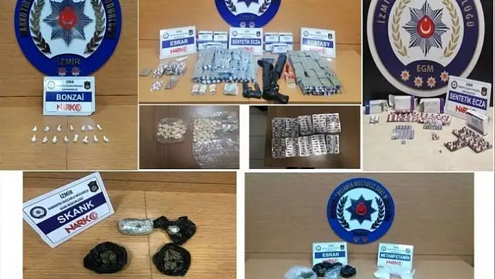 İzmir polisinden uyuşturucu maddeye geçit yok