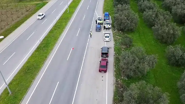 İznik İlçe Jandarma Komutanlığı dron destekli geçme yasağı denetimi gerçekleştirdi