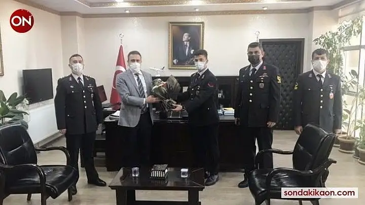 Jandarmanın 182.yılında Kaymakam Memiş'i ziyaret ettiler