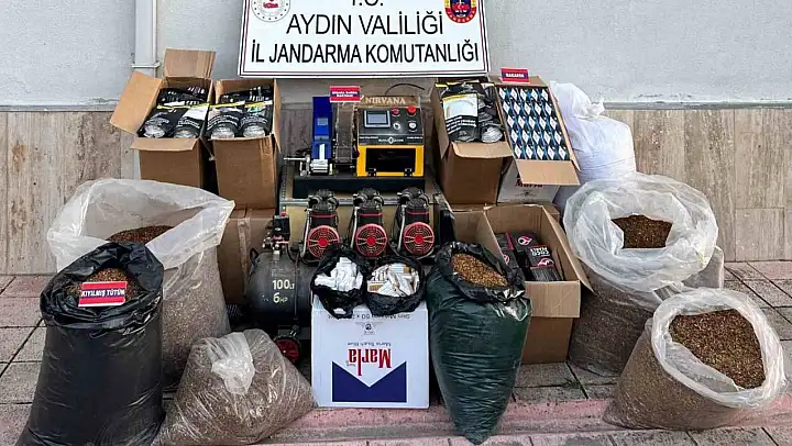 Köşk'te 1 milyon TL'lik kaçak sigara baskını