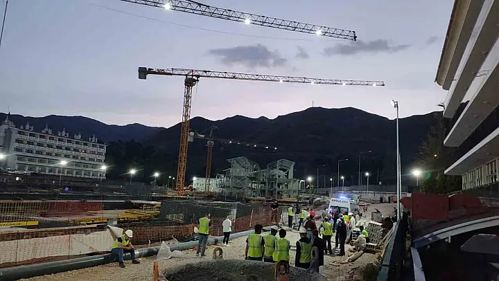 Marmaris'te inşaat alanında iş kazası: 1 ölü, 1 yaralı