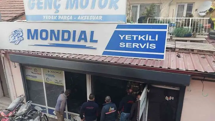 Motorcuda korkutan yangın