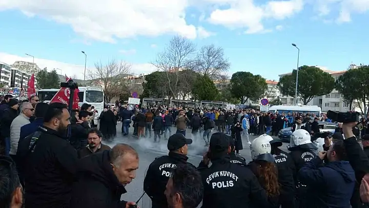 Muğla'da İmamoğlu protestosuna biber gazlı müdahale