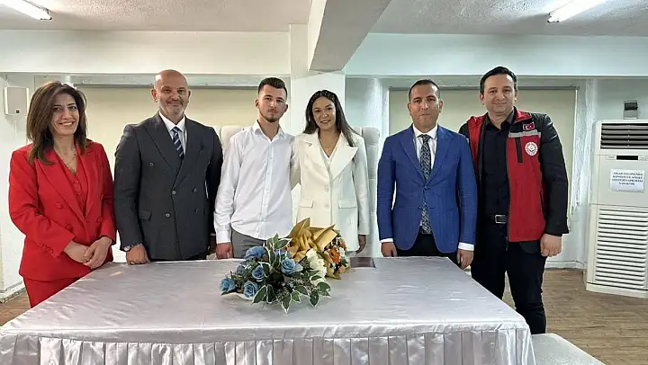 Ortaca'da evlilik kredisinden faydalanan ilk çiftin nikahı kıyıldı