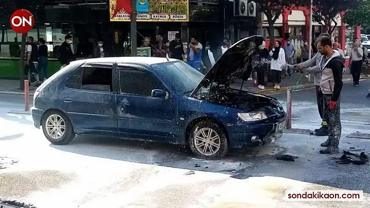 Seyir halindeyken alev aldı